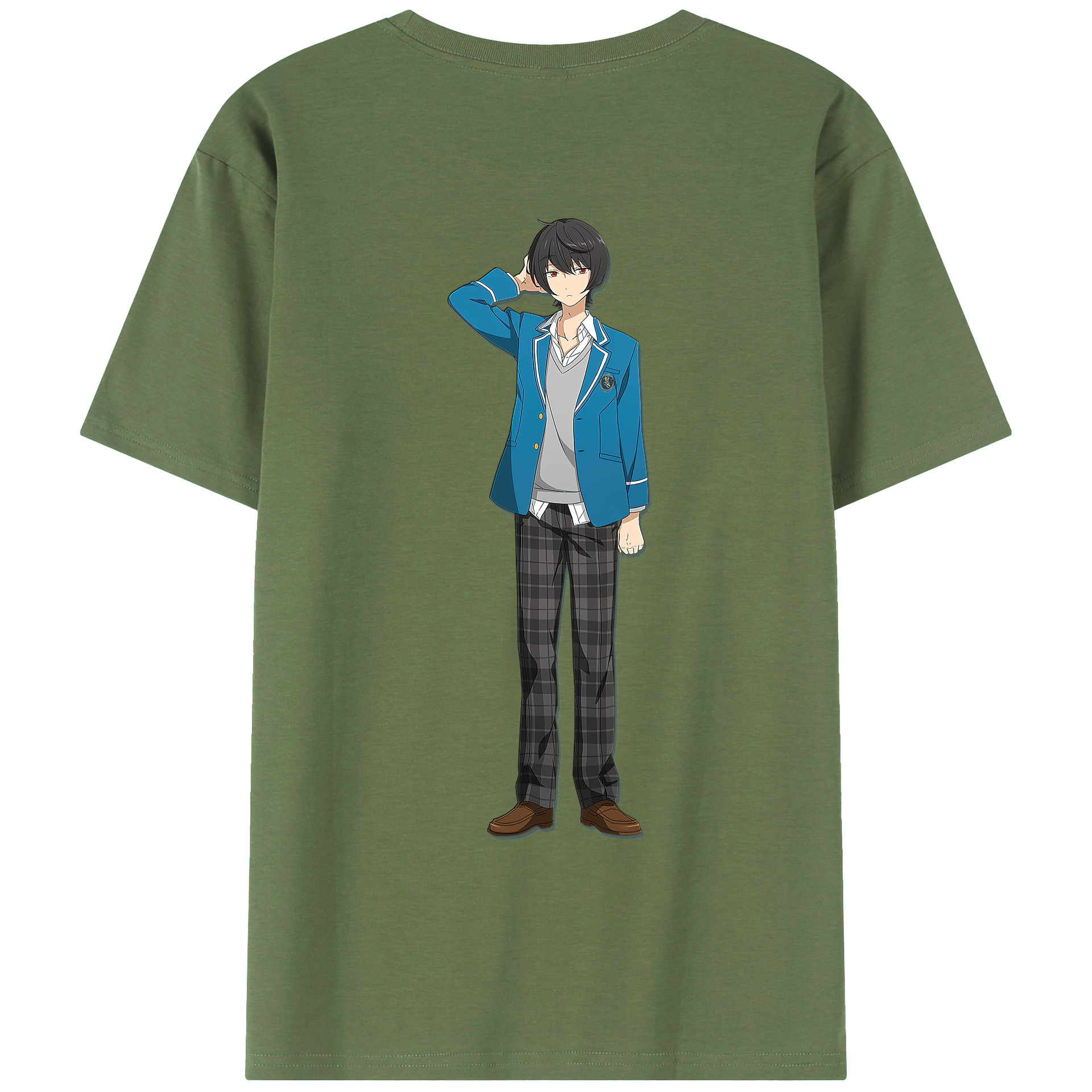 （画像用） あんさんぶるスターズ! Ensemble Stars 綿100％ メンズ半袖Tシャツ（バックプリント） 通気性